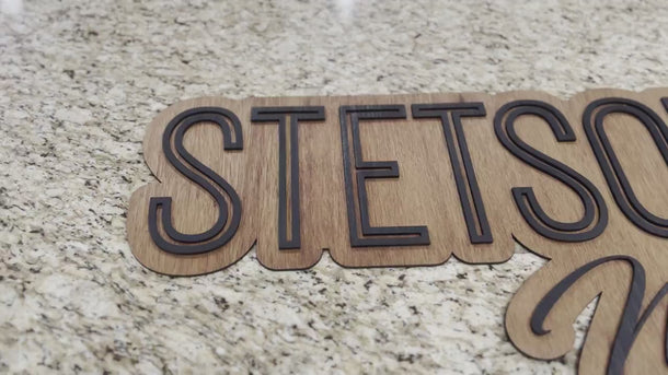  Large Wood Name Sign 